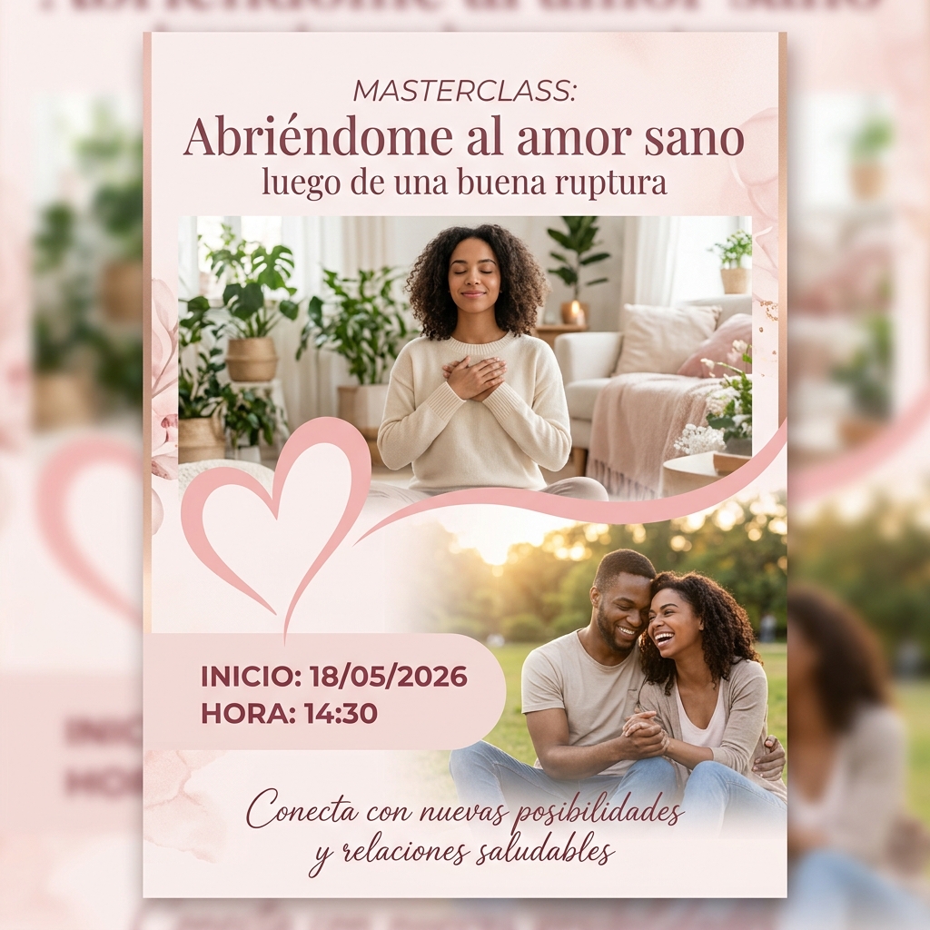 Masterclass Abriéndome al Amor Sano Flyer