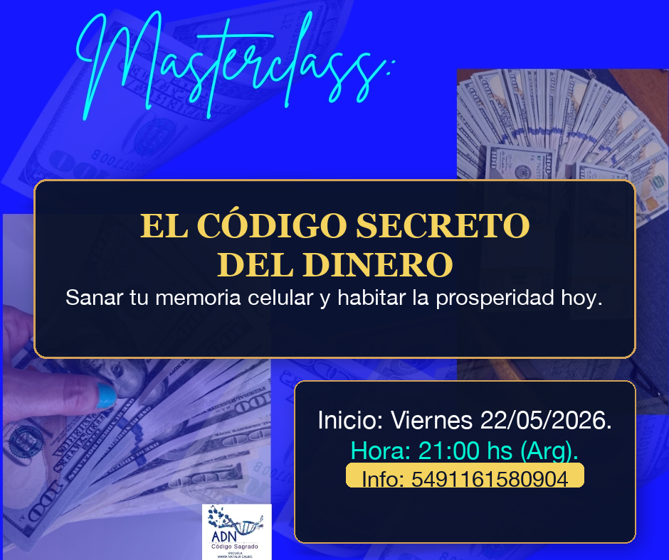 Masterclass El Código Secreto del Dinero Flyer