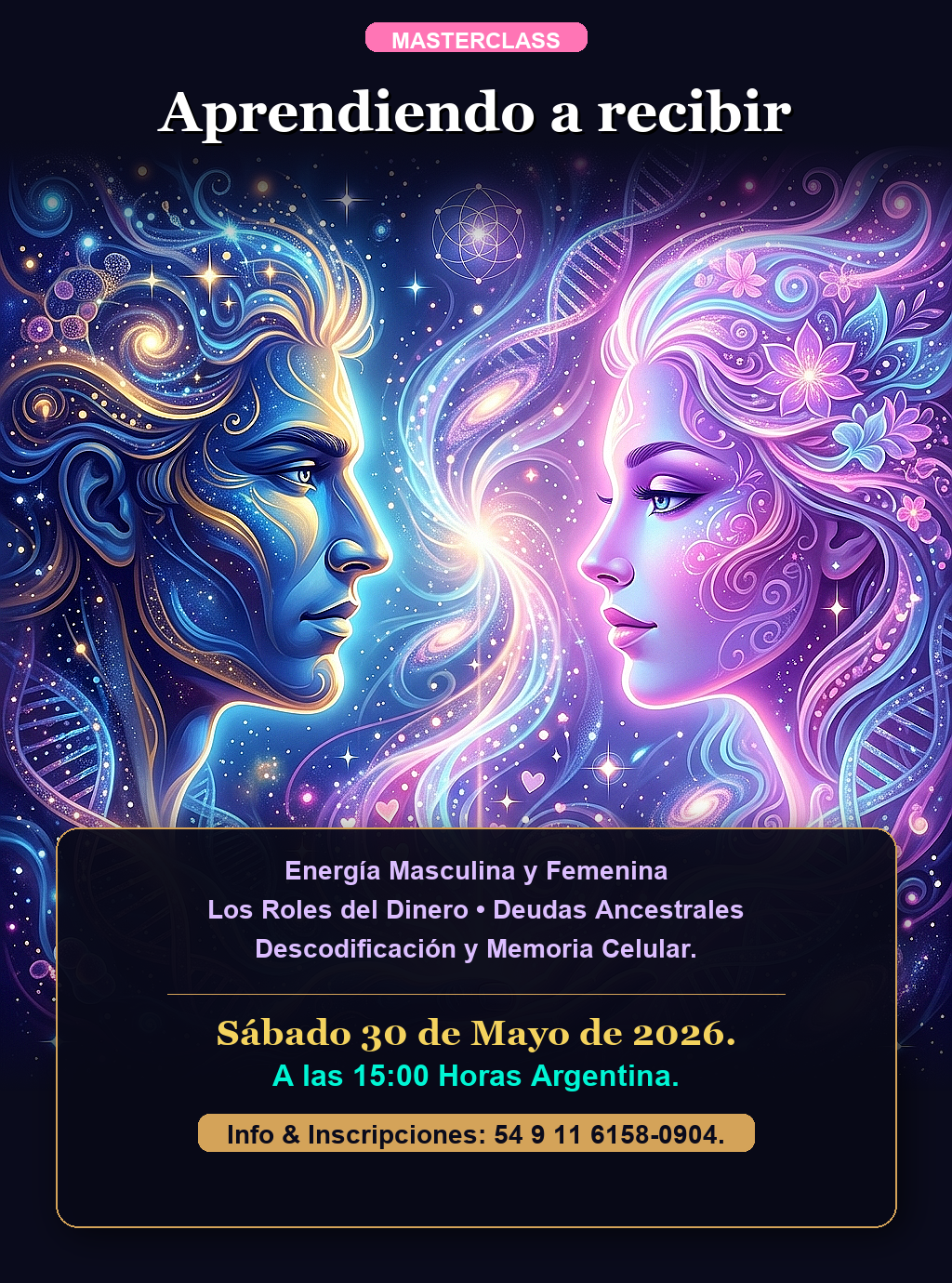 Masterclass Aprendiendo a Recibir Flyer