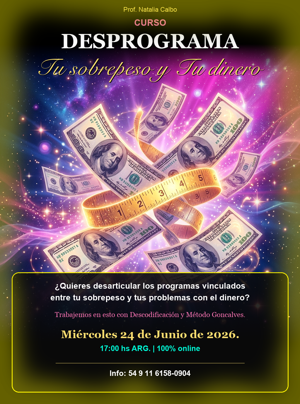 Curso Sobrepeso y Dinero Flyer